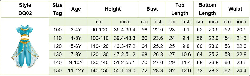 Girls Elsa Anna Dress Princess Carnival Jasmine Rapunzel