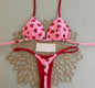 Print Sexy Bikini Sets Halter Lace-up  Beach