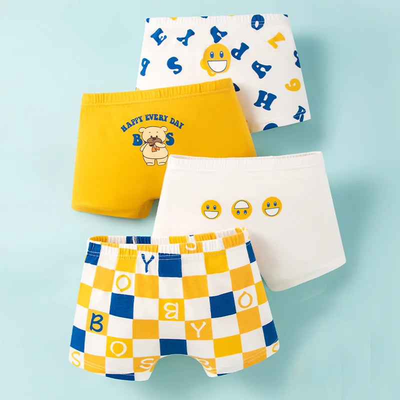8 pcs Boys Boxer Briefs  Underwear Teenager Cartoon