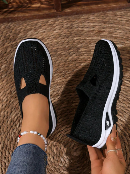 Women's Casual Mesh Sneakers – Cushioned Wedge Sole