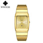 Luxury Square Men's Wristwatch Stainless Steel Waterproof