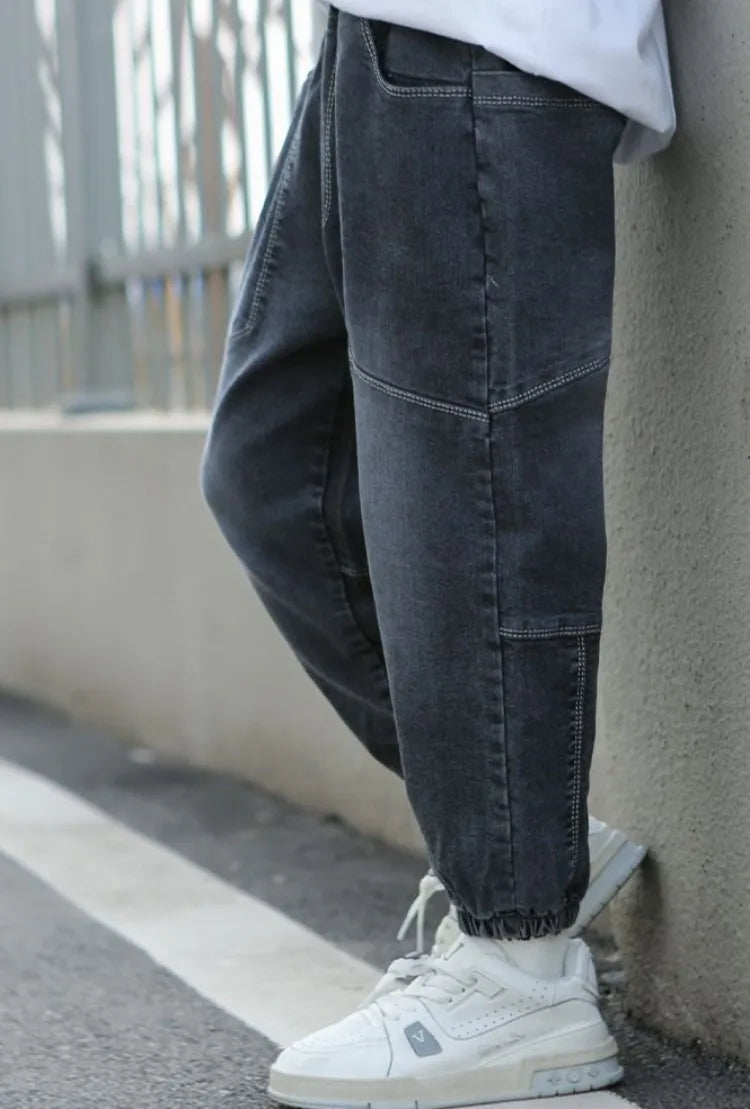 Loose Fit Boys' Jeans Trendy Oversized Denim