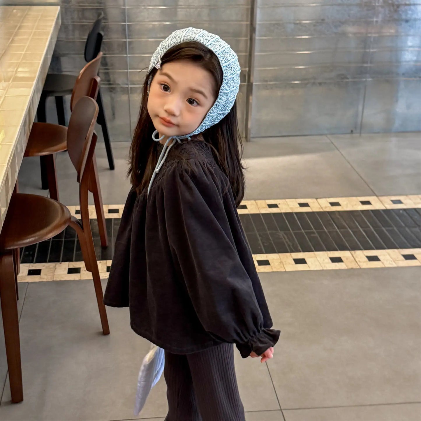 Bat Sleeve Baby Girl's Corduroy Shirt