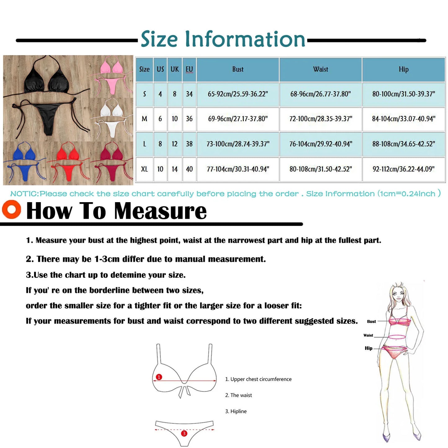 Sexy Women Bikini Lingerie Set T--back Thong