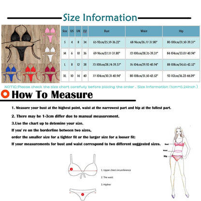 Sexy Women Bikini Lingerie Set T--back Thong