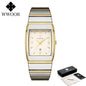 Luxury Square Men's Wristwatch Stainless Steel Waterproof