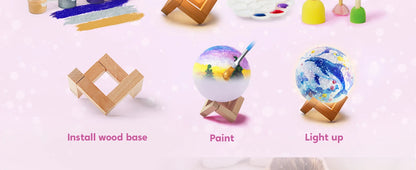 3D Paint Your Own Moon Lamp Kit Galaxy