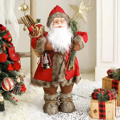 Large Standing Santa Figurine Doll Home Decoration
