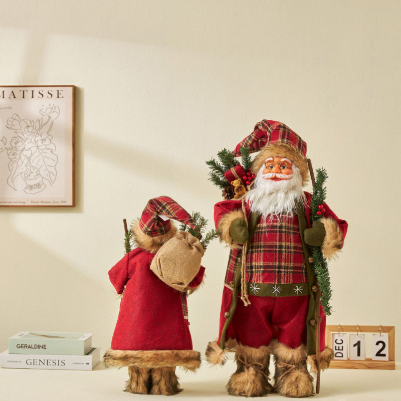 Large Standing Santa Figurine Doll Home Decoration