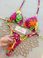 Print Sexy Bikini Sets Halter Lace-up  Beach