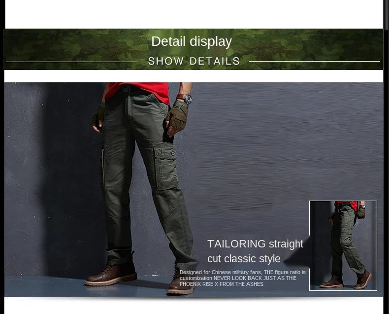 Work Khaki Tactical Pants Men Military Jogger