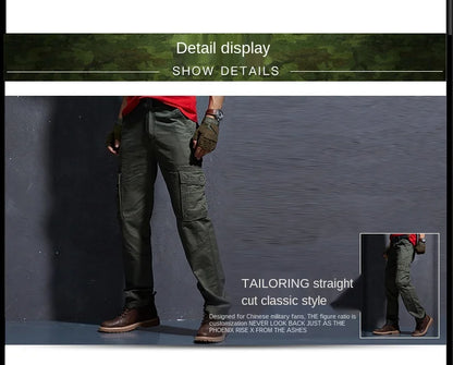 Work Khaki Tactical Pants Men Military Jogger