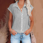 Womens Cotton Linen Casual Short Sleeve Tops