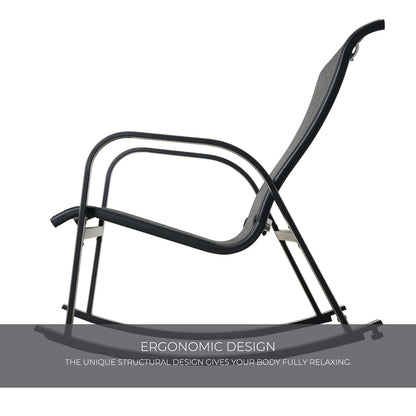 Mesh Sling Rocking Chair,Outdoor E-coated Steel