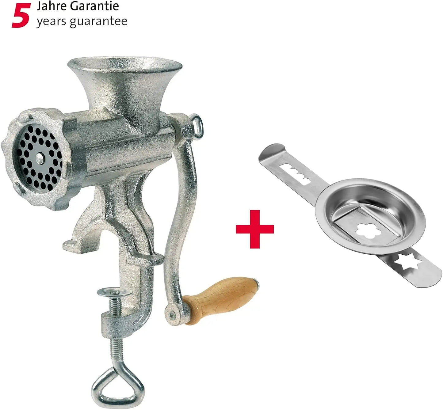 2 Pcs Meat Grinder, 1 Pastry Attachment Including Screw Clamp
