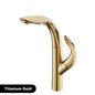 Luxury brass gold touch switch kitchen faucet