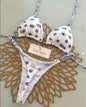 Print Sexy Bikini Sets Halter Lace-up  Beach