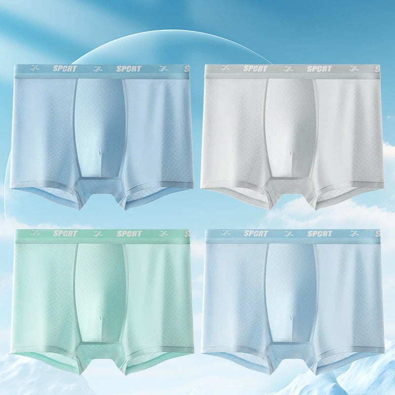 4PCS Mesh Breathable Teen Boy Comfort Antibacterial Underwear