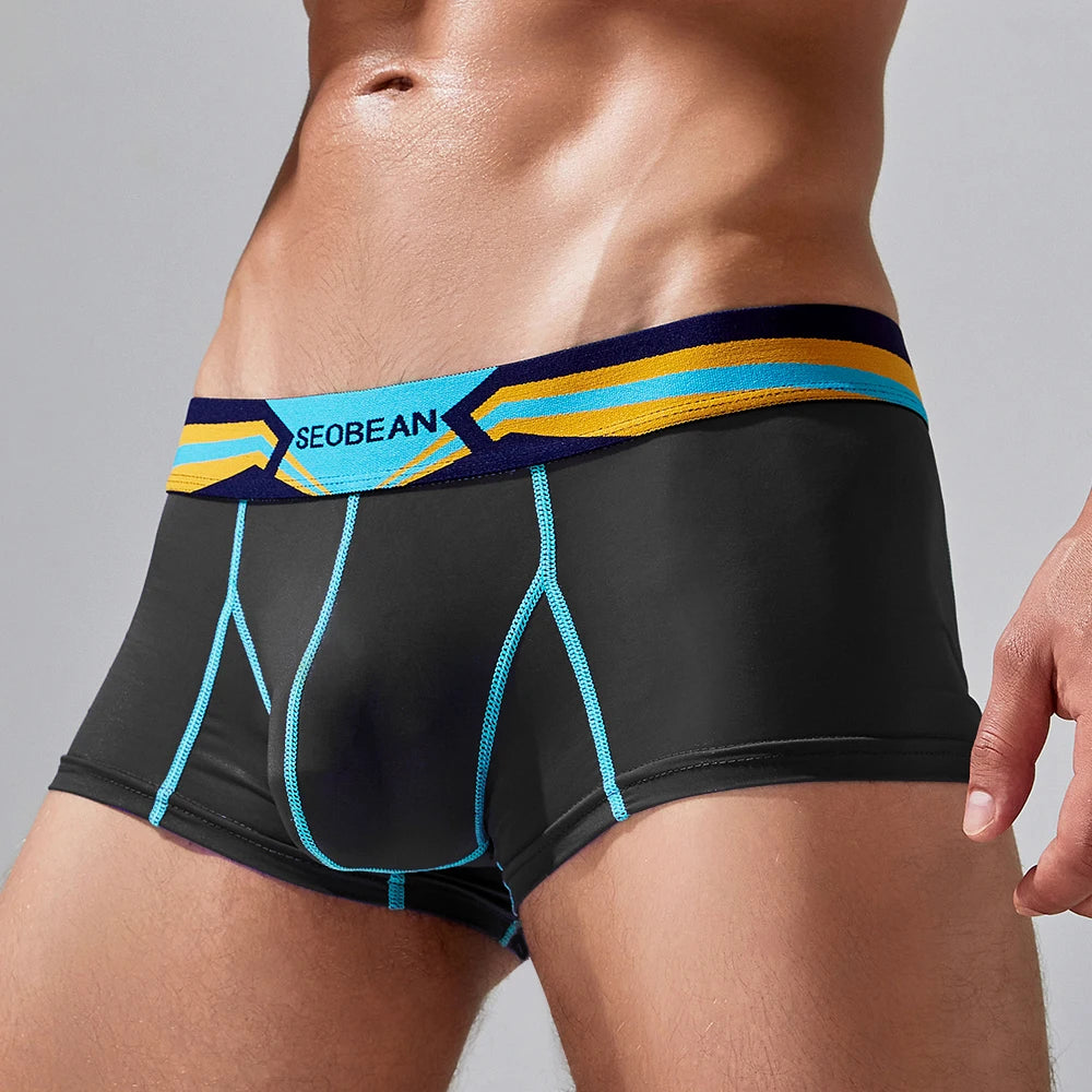 Men's Translucent Nylon Inner Pouch Boxer Briefs