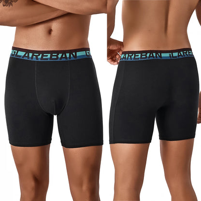 5pcs Mid-Long Cotton Boxer Shorts Men Underwear