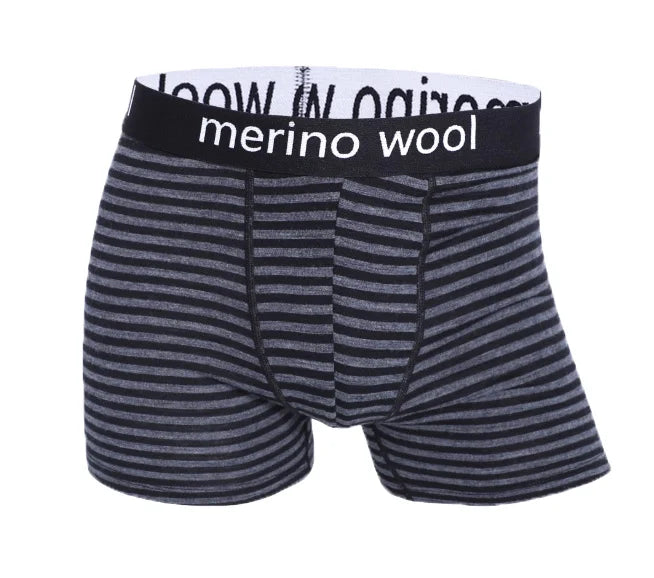 Men Merino Wool Boxer Briefs Soft Breathable