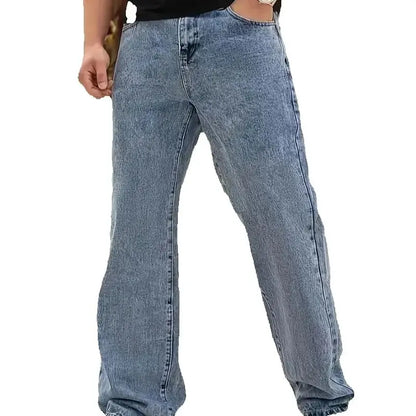 Men's Loose Fit Straight Leg Jeans
