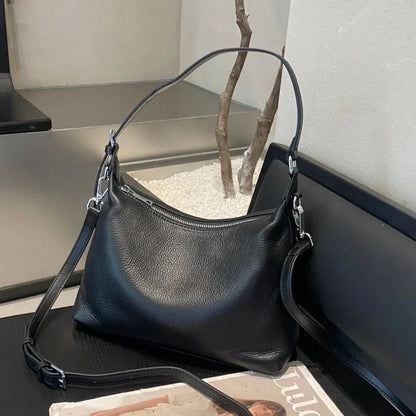 Luxury Full-Grain Leather Crossbody Bag for Women