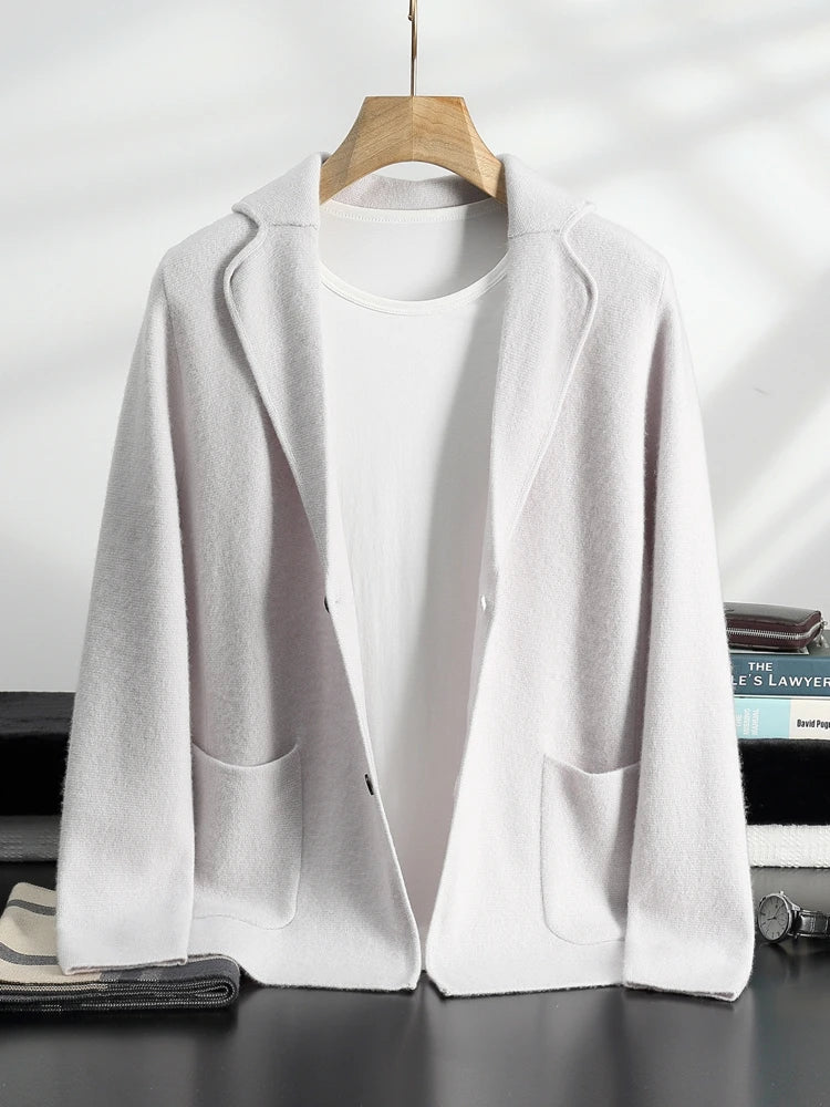 Men's Cashmere Knitted Cardigan Casual Jacket Top