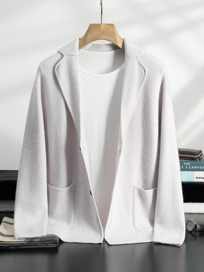 Men's Cashmere Knitted Cardigan Casual Jacket Top