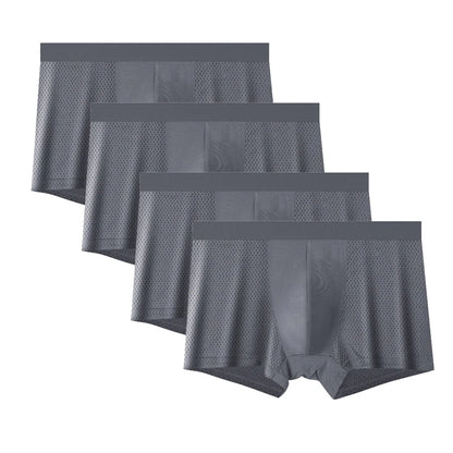 4pcs Mesh Bamboo Fiber Men's Boxerr XXXXL Large Size