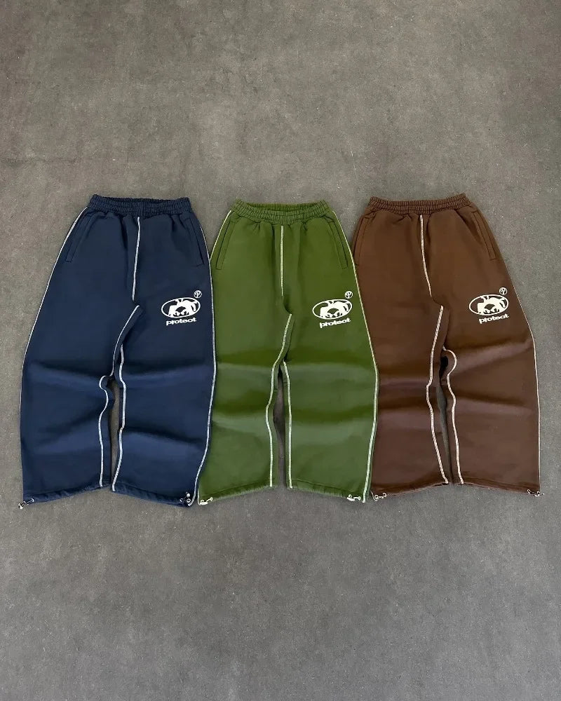 Man Long Pants Cargo Streetwear Joggers