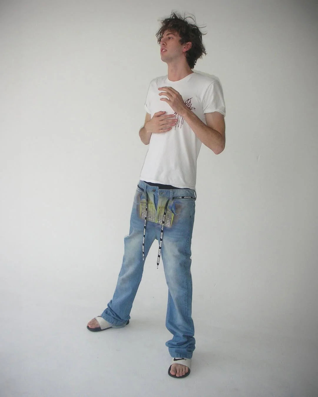 High Waist Street Unisex Fashion Printed Casual Jeans