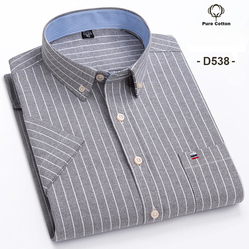 Plus Size Men Plaid Striped Formal Business