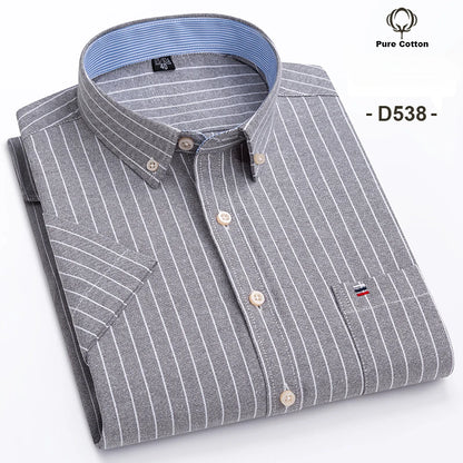 Plus Size Men Plaid Striped Formal Business
