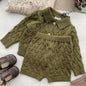 Boys/Girls Baby Knit Sweater Cardigan + Shorts