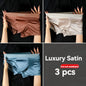 3PCS Luxury Satin Silk Men's Antibacterial Crotch Briefs