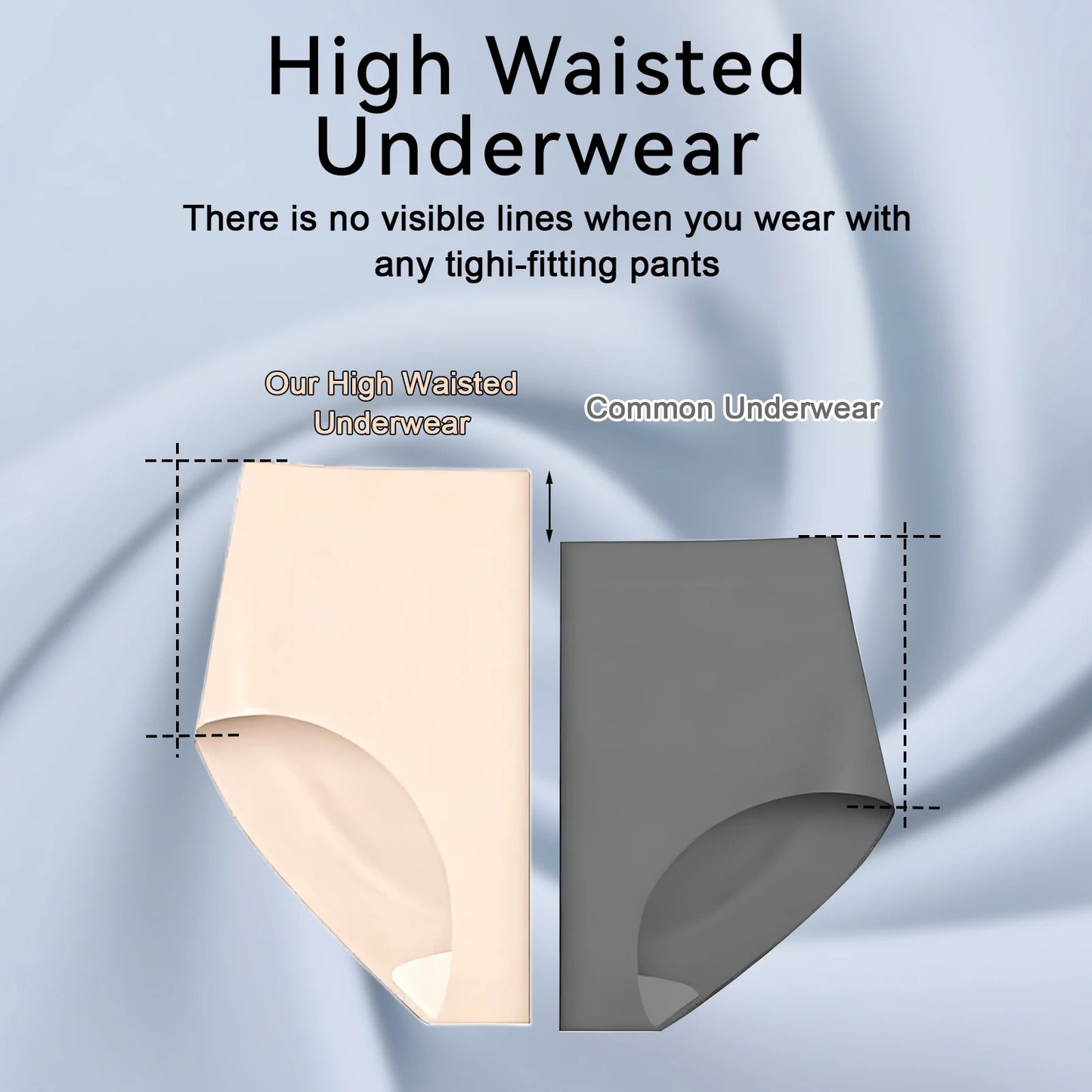 7PC Women High Waist Seamless Underwear Breathable Comfort