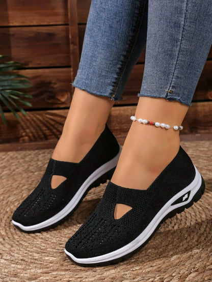 Women's Casual Mesh Sneakers – Cushioned Wedge Sole