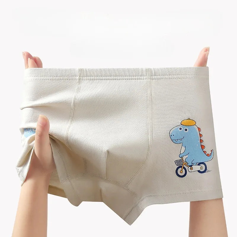 4PCS Boys Cotton Antibacterial Breathable Underwear