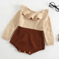 Baby Girls Knitted Bodysuit Long Sleeve Ruffled