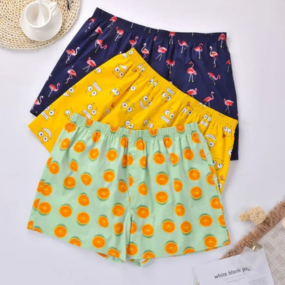 1PC 100% Cotton Men's Loose Boxer Briefs Underwear