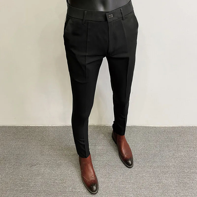 Men Stretch Slim Formal Casual Pants Fashion