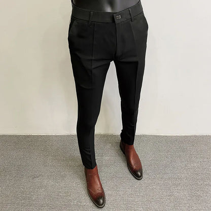 Men Stretch Slim Formal Casual Pants Fashion