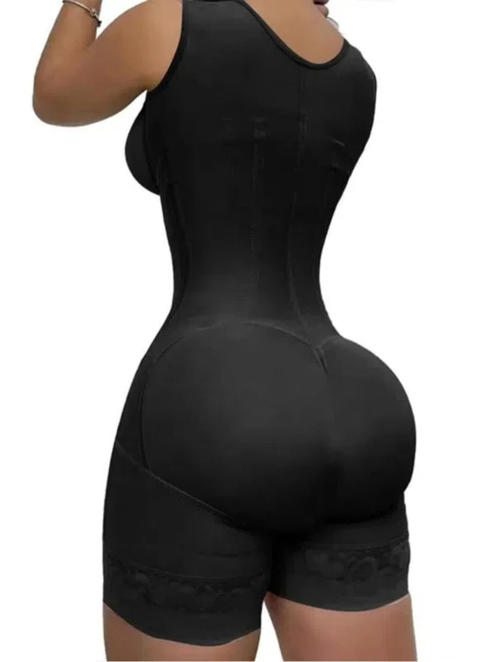 Lace-Trimmed Shapewear Bodysuit - Tummy Control Corset