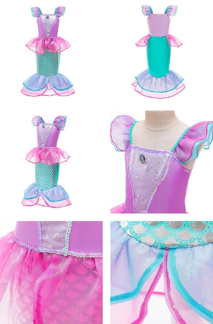 Girls Elsa Anna Dress Princess Carnival Jasmine Rapunzel