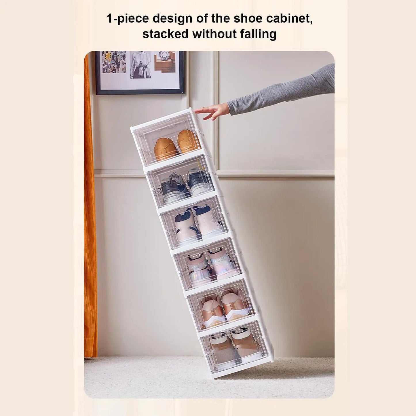 Storage Organizer Foldable Clear Stackable Box