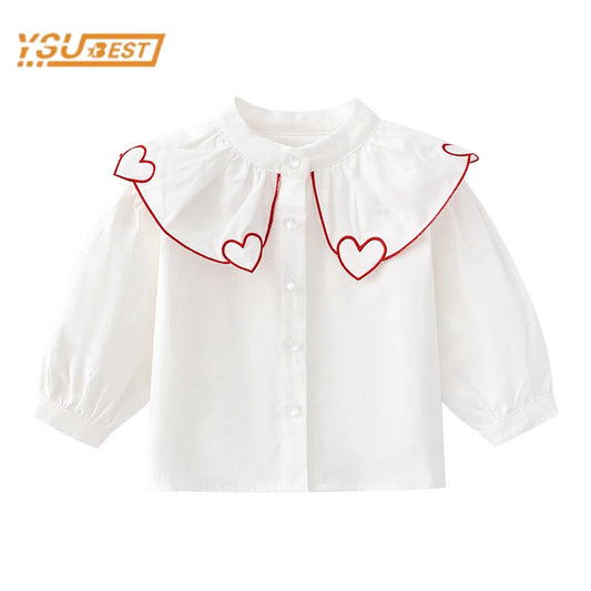 Girls Long Sleeve Loving Heart Shirt