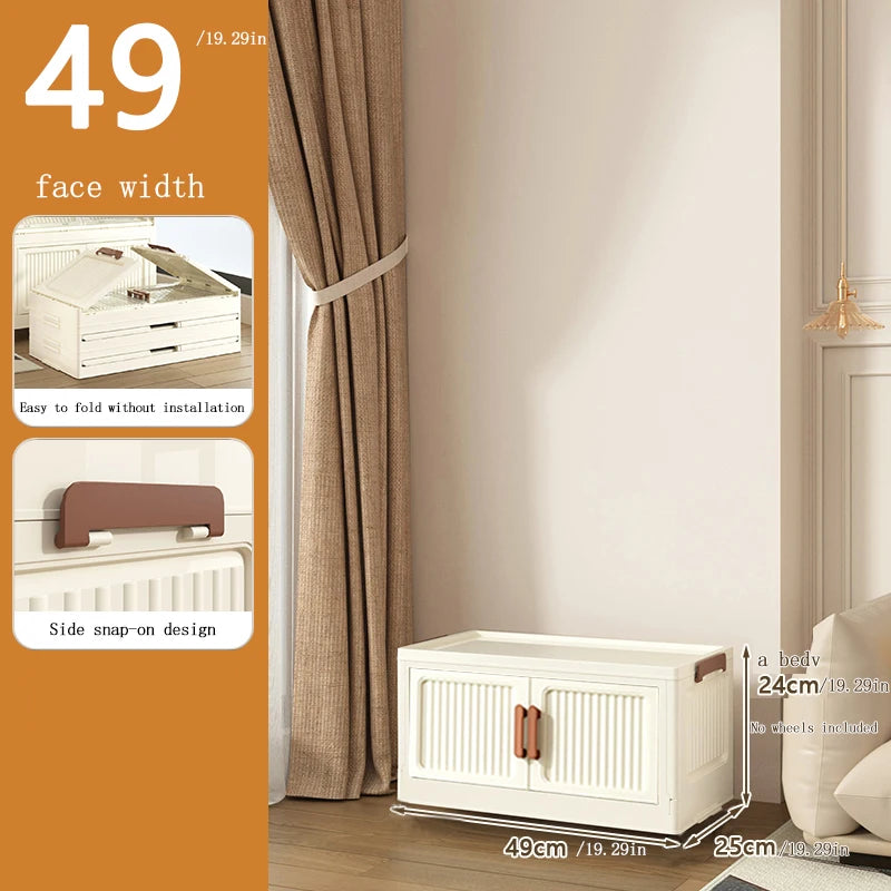 Foldable Plastic Storage Cabinet, Easy Assembly
