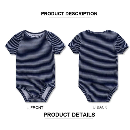 5 Pcs Boys/Girls Fashion Cartoon Short Sleeve Onesies