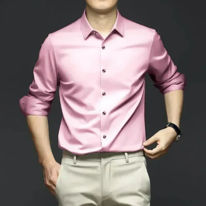 Men's Long Sleeve Luxurious Wrinkle Resistant Shirts